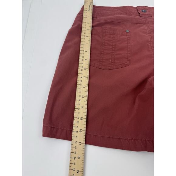 KUHL Womens Free Range Shorts Sz 12 Outdoor Camping Hiking Dusty Red w/ Pockets - Picture 5 of 10